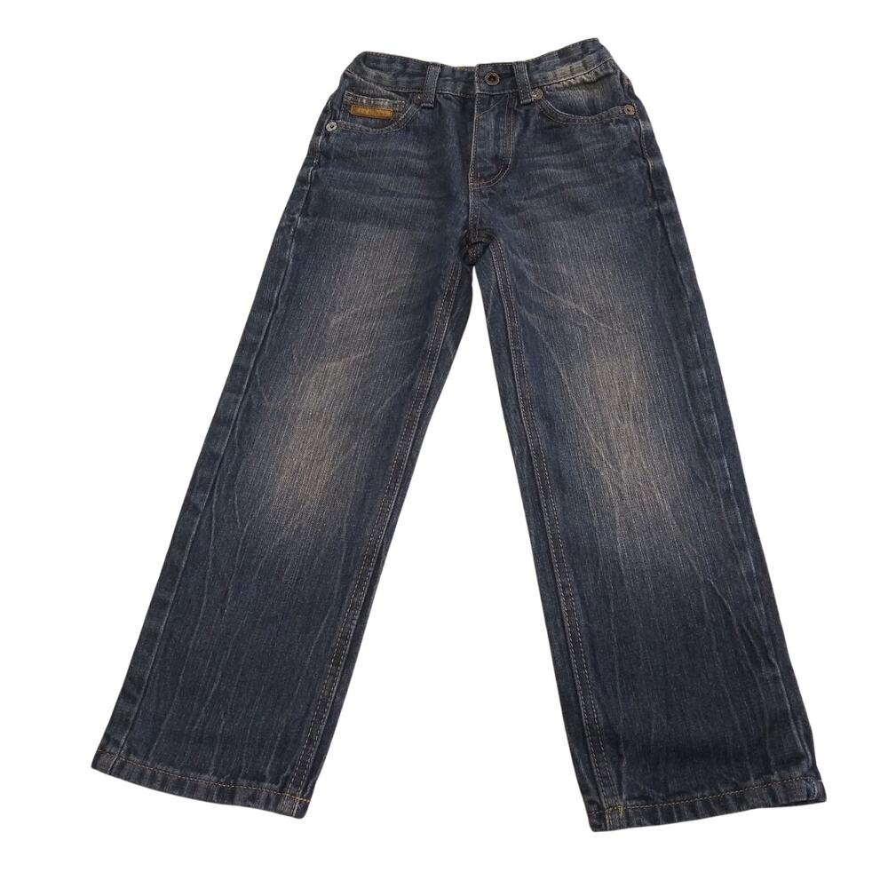 Sean John Boy's Sz 5 Denim Jeans Straight Leg Dark Wash With Elastic Extenders